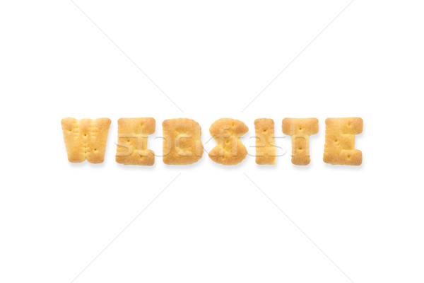 The Letter Word WEBSITE Alphabet Biscuit Cracker Stock photo © vinnstock