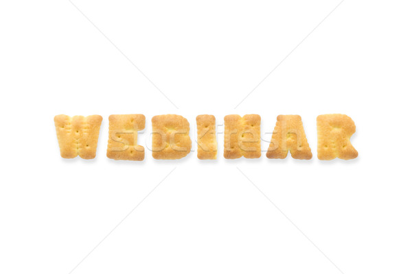 Lettera parola webinar alfabeto biscotto collage Foto d'archivio © vinnstock