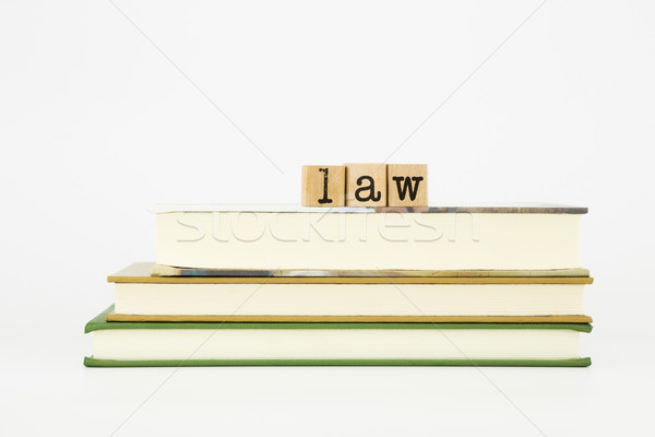 law word on wood stamps and books books Stock photo © vinnstock