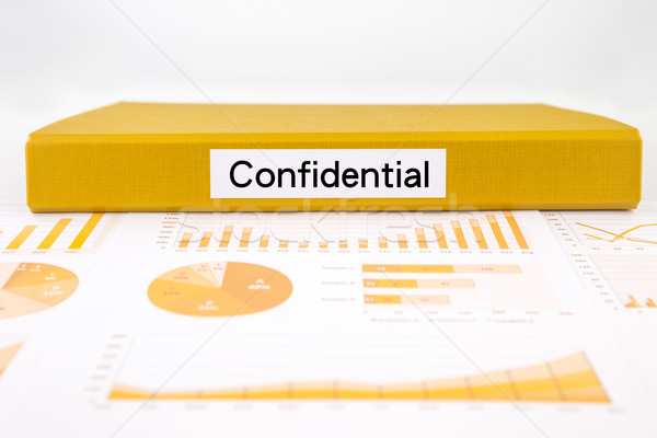 Confidentiel documents graphique analyse rapports jaune [[stock_photo]] © vinnstock