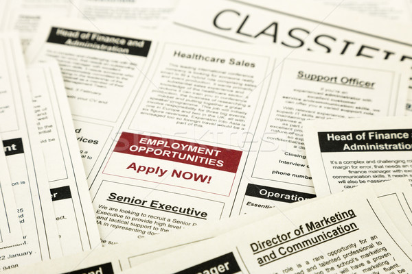 job opportunity classifieds ads, apply now Stock photo © vinnstock