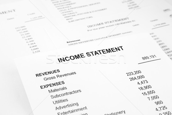 Income statement reports for business accounting Stock photo © vinnstock
