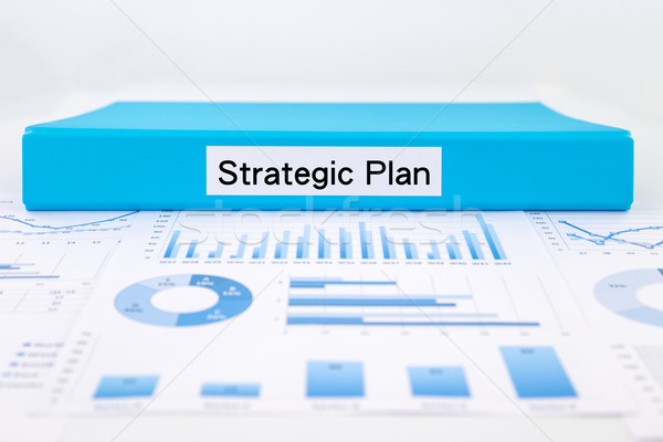 Plan stratégique graphiques graphiques évaluation rapport bleu [[stock_photo]] © vinnstock