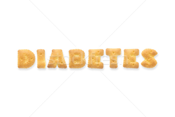 Levél szó cukorbetegség ábécé keksz kollázs Stock fotó © vinnstock