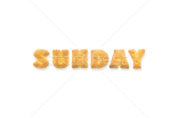 Stock photo: The Letter Word SUNDAY Alphabet  Cookie Biscuits