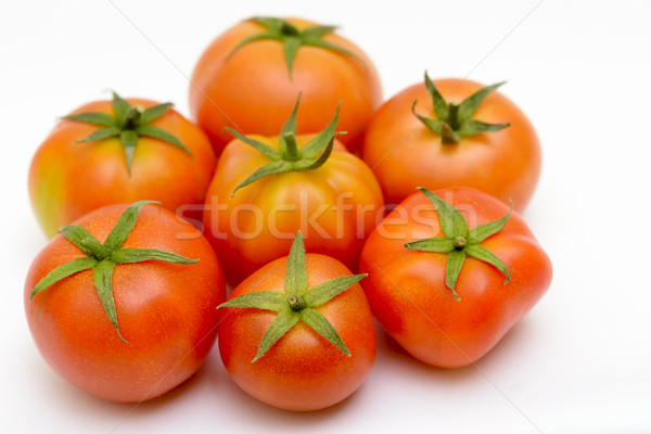Orgánico tomates blanco hortalizas vegetales frescos Foto stock © vinodpillai