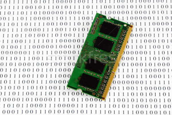 memory module on binary code Stock photo © vinodpillai