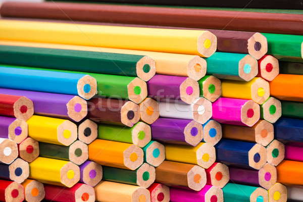 [[stock_photo]]: Crayon · vue · arrière · couleur · crayons