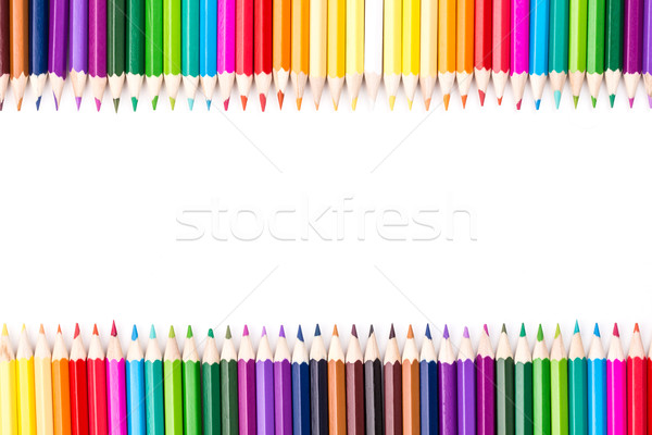 Colore matite copia spazio testo Rainbow Foto d'archivio © viperfzk