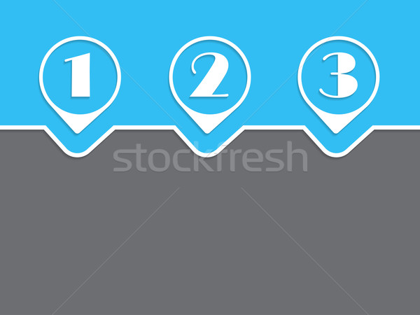 Stock photo: Simple infographic with white grades on blue gray background