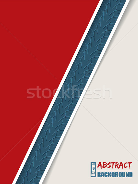 Abstract brochure with tire track stripe Stock photo © vipervxw