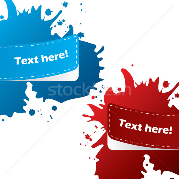 Verniciato colore etichette vernice splatter testo Foto d'archivio © vipervxw