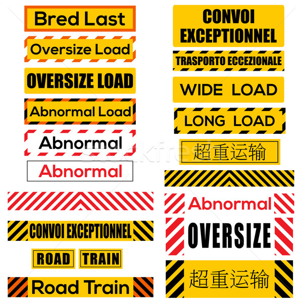 Various oversize load signs and symbols Stock photo © vipervxw
