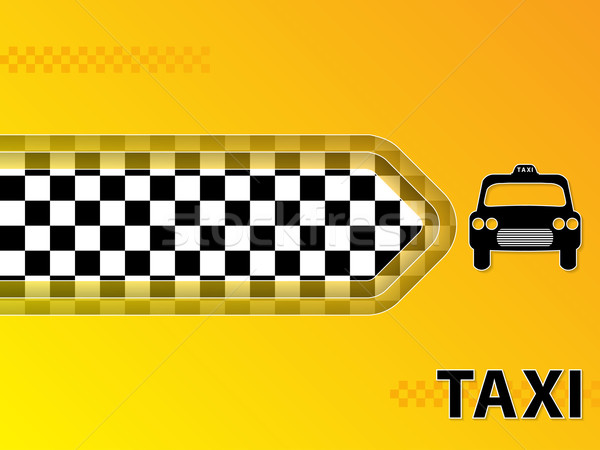 Taxi advertising background with cab and arrow Stock photo © vipervxw