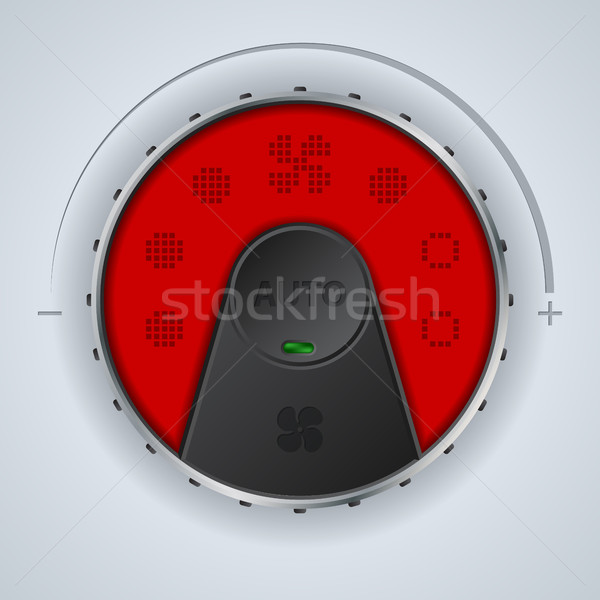Air condition gauge with red lcd and two buttons Stock photo © vipervxw