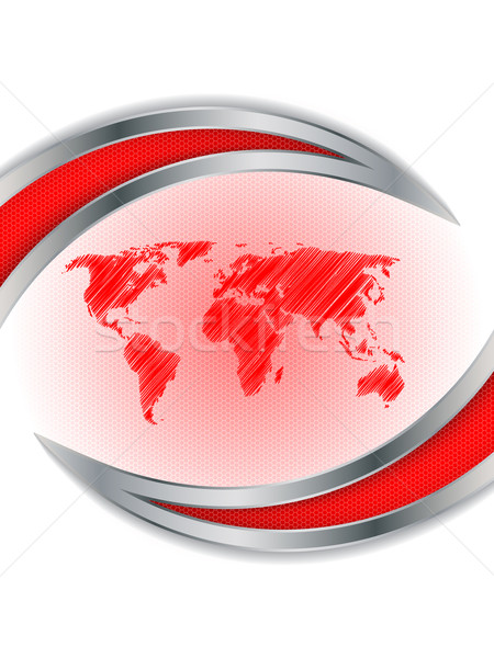 Abstract brochure design with scribbled map Stock photo © vipervxw