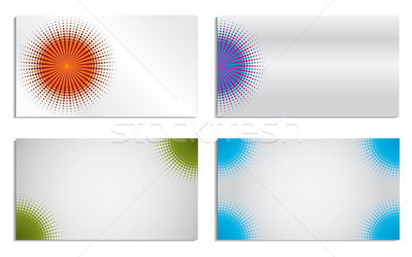 Meio-tom negócio conjunto cartão de visita abstrato imprimir Foto stock © vipervxw