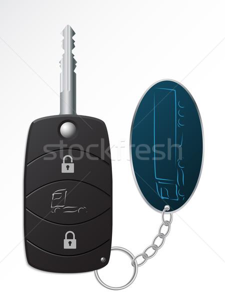 Vrachtwagen ontsteking afstandsbediening sleutel symbool auto Stockfoto © vipervxw