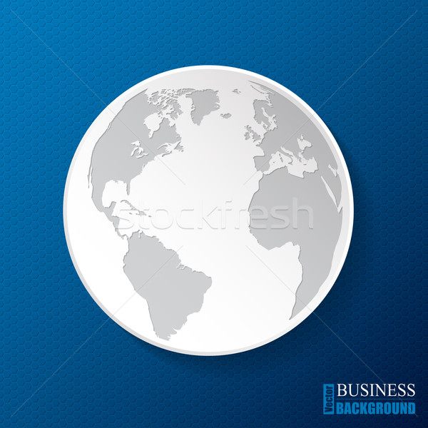 Hexagon model alb glob afaceri proiect Imagine de stoc © vipervxw