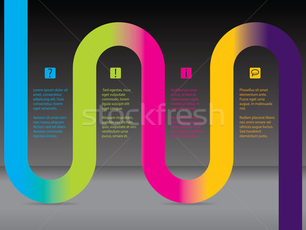 Infographic with rainbow ribbon Stock photo © vipervxw