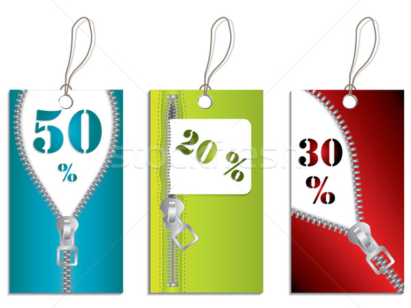 Zippered labels 2 Stock photo © vipervxw