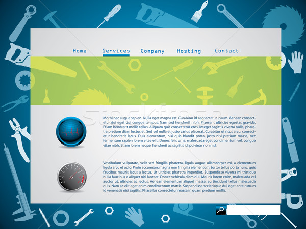 Tool design website template  Stock photo © vipervxw