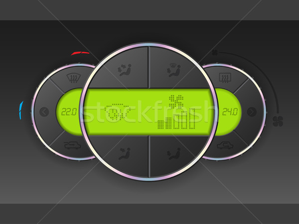 Levegő állapot kaliber kombináció zöld LCD Stock fotó © vipervxw