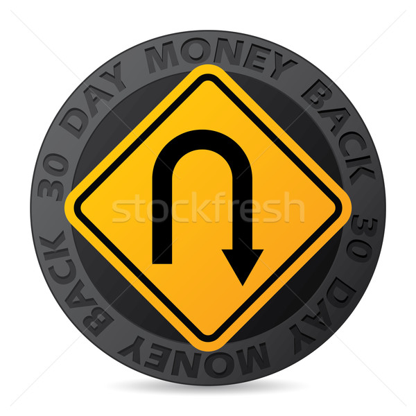 30 day money back guarantee label with road sign Stock photo © vipervxw