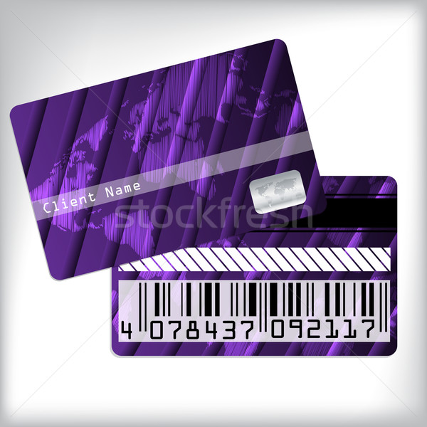 [[stock_photo]]: 3D · rayé · fidélité · carte · du · monde · affaires