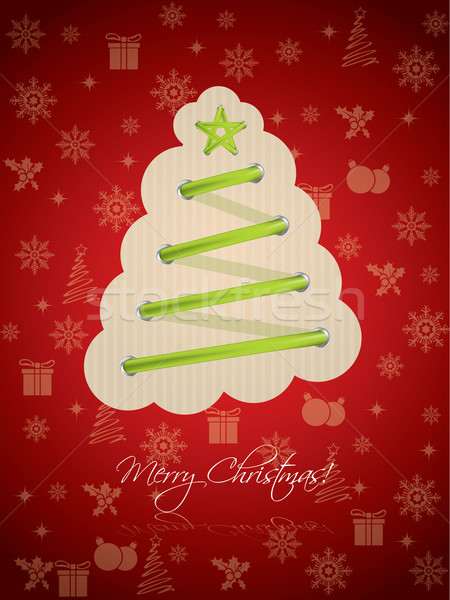 Cool christmas greeting with green laces Stock photo © vipervxw