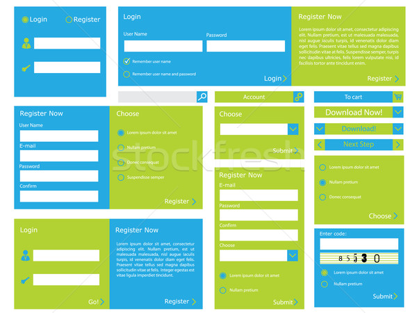 Web form with flat design Stock photo © vipervxw