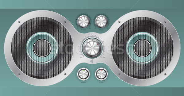 Speaker set and main controls  Stock photo © vipervxw