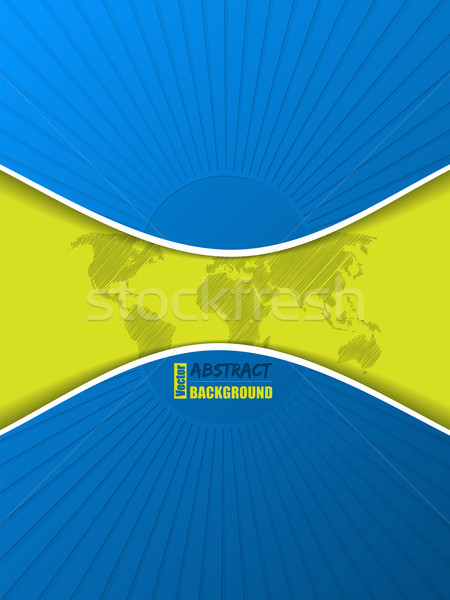 Abstract brochure with bursting world map Stock photo © vipervxw