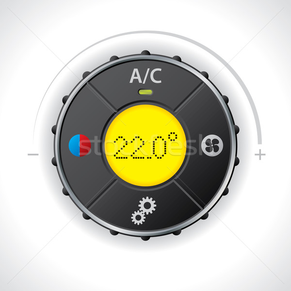 Air condition gauge with yellow led Stock photo © vipervxw