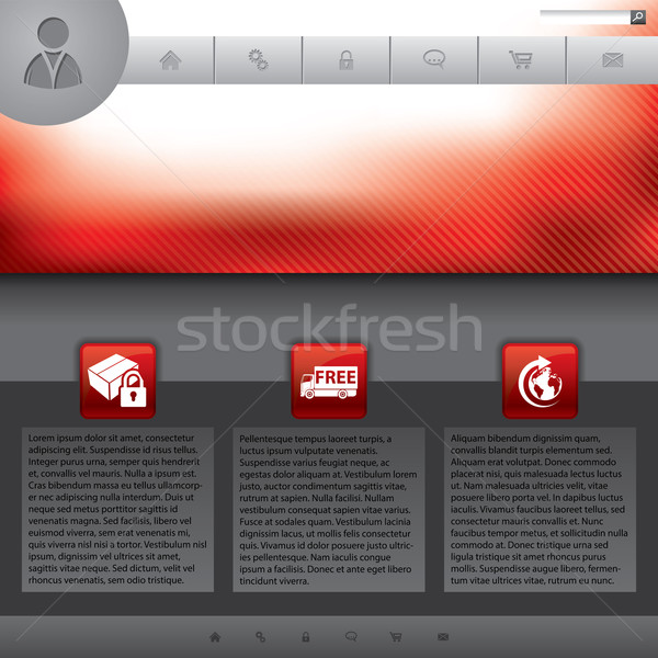 Simplistic website template  Stock photo © vipervxw