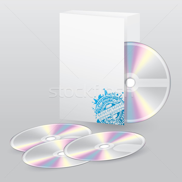 Editierbar öffnen Feld Kostenloser Versand Disc Set Stock foto © vipervxw