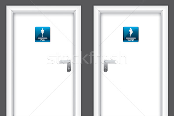 Doors with restroom symbols Stock photo © vipervxw