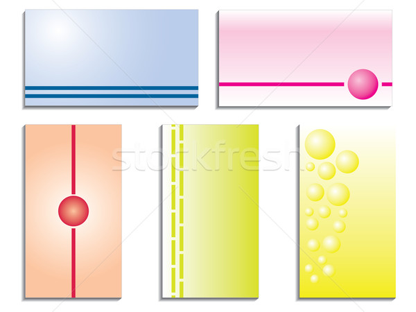 Color business card set of five  Stock photo © vipervxw