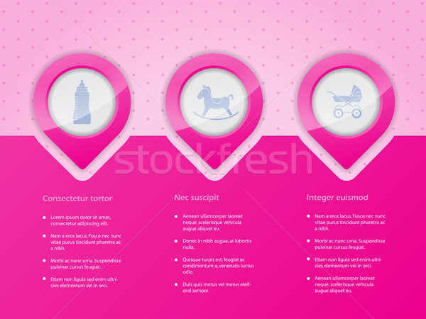 Infographic design with baby icons Stock photo © vipervxw