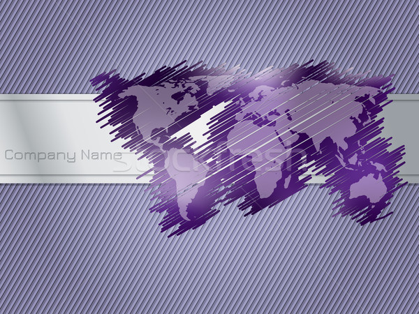 Striped and scribbled purple brochure design Stock photo © vipervxw