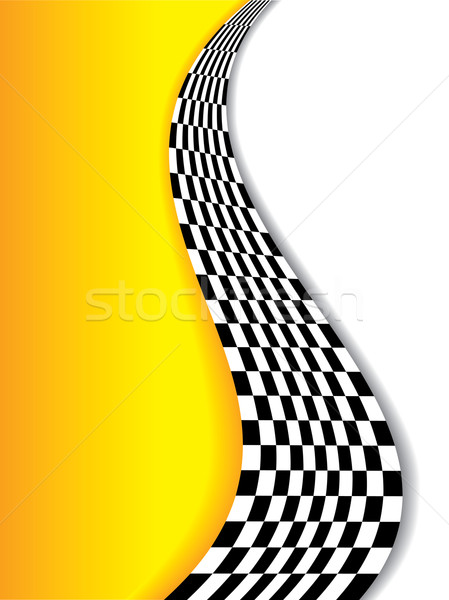 Résumé jaune à carreaux vague ombres design [[stock_photo]] © vipervxw