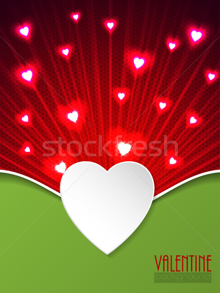 Valentine day greeting with bursting hearts Stock photo © vipervxw