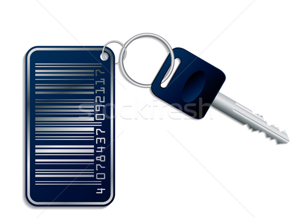 Key with metallic bar-code access  Stock photo © vipervxw