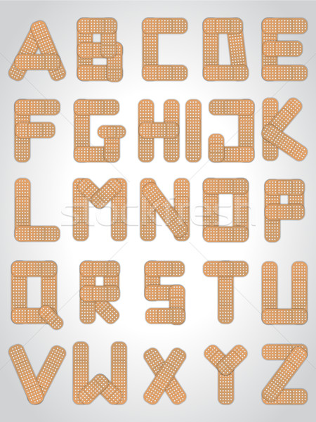 Abc letters made from medical plaster Stock photo © vipervxw