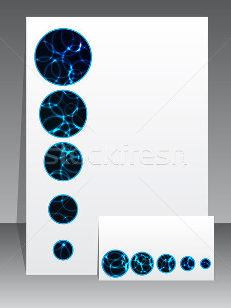 Business Briefkopf Visitenkarte abstrakten Plasma Wirkung Stock foto © vipervxw