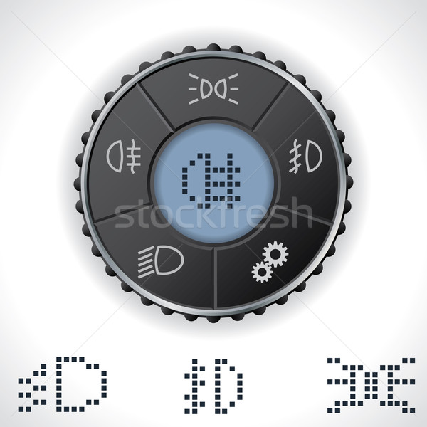 Stock photo: Light control gauge with lcd display