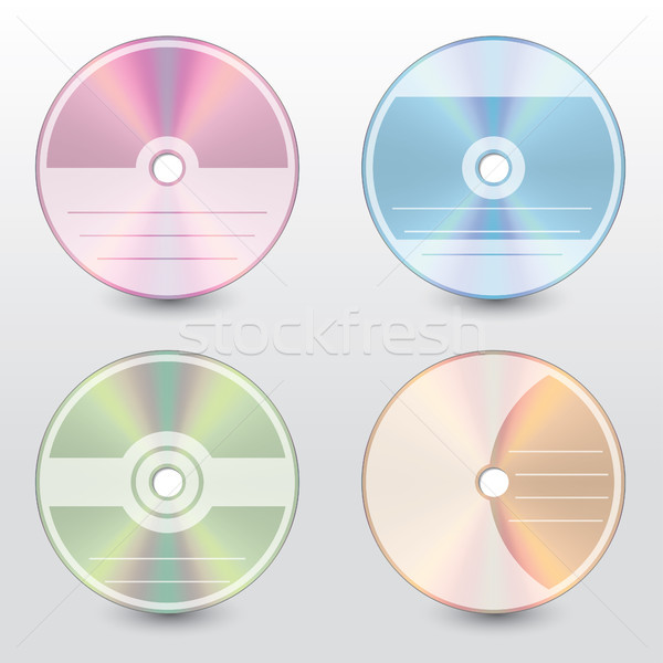 Editierbar kundengerecht Disc decken Design Set Stock foto © vipervxw