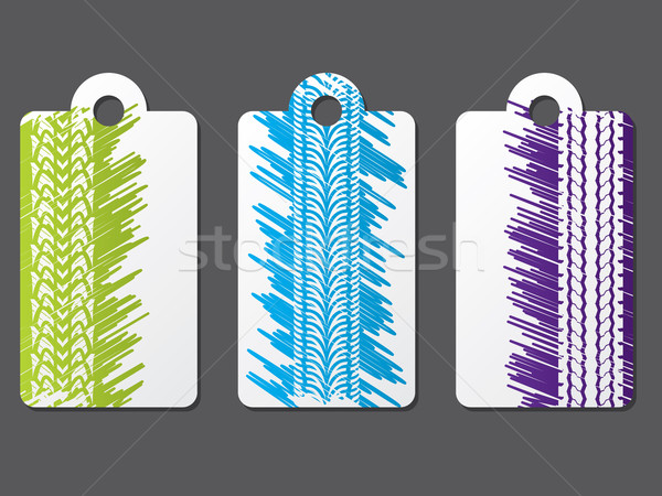 Tire label set with scribbled background Stock photo © vipervxw