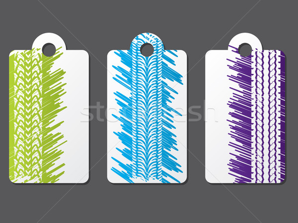 Stockfoto: Band · label · ingesteld · papier · abstract · kleur