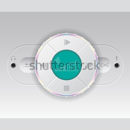 Samochodu audio tablica rozdzielcza turkus LCD Widok Zdjęcia stock © vipervxw